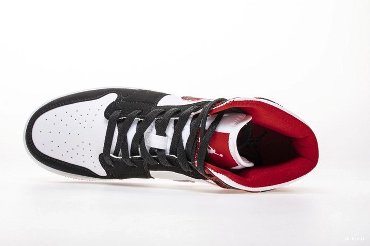 Plaid White Jordan  Mid 1 (GS) 554725-607 0101